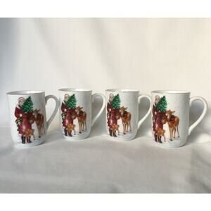 OTAGIRI JAPAN ~ SANTA CLAUS CHRISTMAS by Jan Jamason Set Of (4)